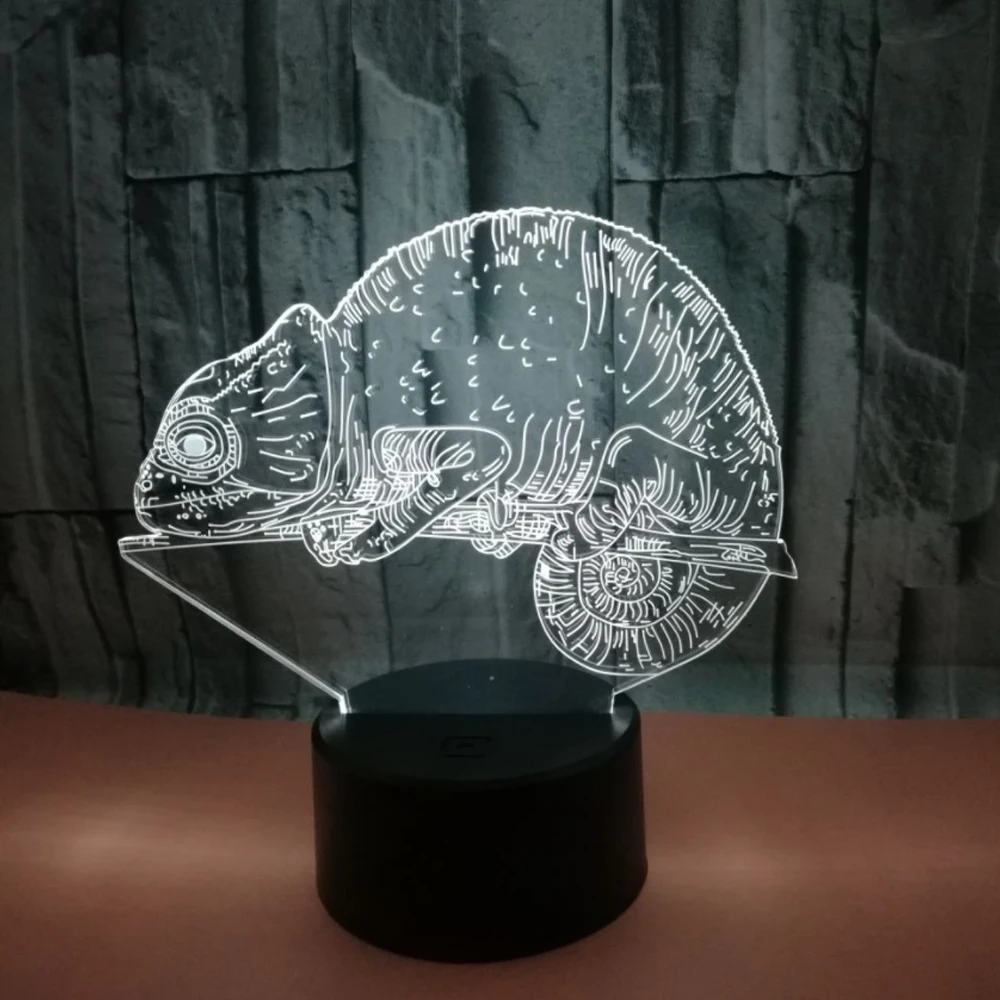 Лампа Chamel 3D иллюзия голограмма визуальные светодиодные ночники сенсорные USB
