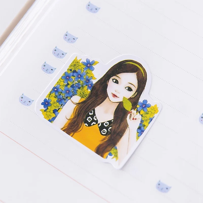 1 Набор милых мультяшных декоративных наклеек в Корейском стиле клейкие наклейки