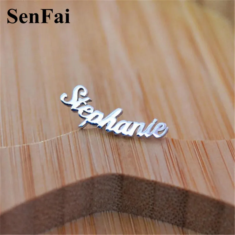 Senfai Custom Name серьги для женщин девочек винтажные золотые серебряные розовые серьги-гвоздики модные серьги для вечеринок ювелирные изделия мама ее подарок
