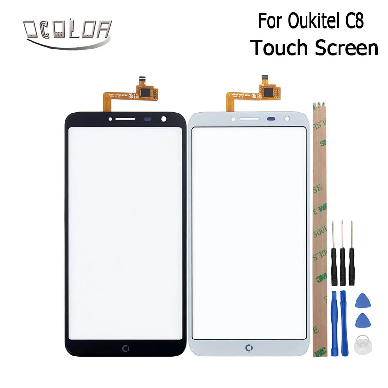 Ocolor для Oukitel C8 4G сенсорный экран 5 дюймов Сенсорная панель с объективом запасные