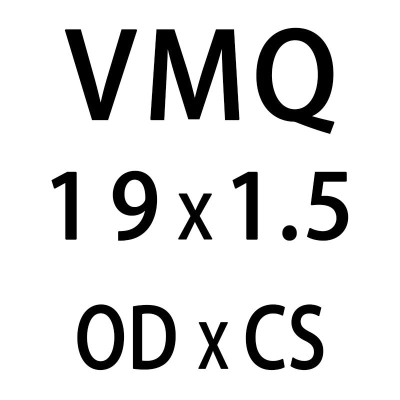 10 шт./лот белое Силиконовое кольцо из силикона/VMQ-хомут с круглым воротником для мальчиков и девочек 1,5 мм Толщина OD14/15/16/17/18/19/20 мм уплотнительное кольцо резиновая прокладка шайба - Цвет: OD19mm