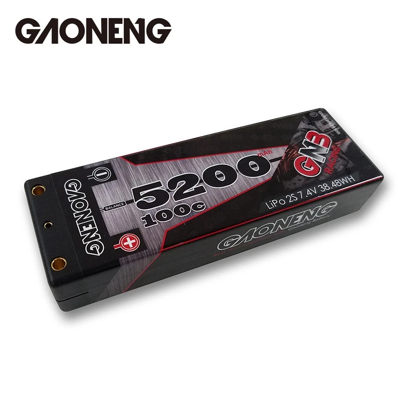Gaoneng GNB 7 4 V 5200mAh 100C 2S 1:12 38.48WH Lipo батарея Т образный разъем для радиоуправляемого