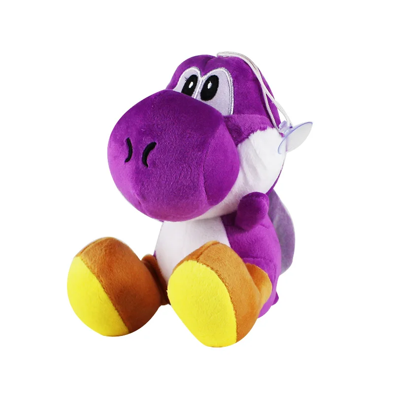 Purple 10 шт./лот 18 см Yoshi плюшевый дракон животные игрушки Super Mario Bros Зеленый Желтый Синий Йоши, мягкая плюшевый брелок-подвеска мягкая кукла - Цвет: Purple