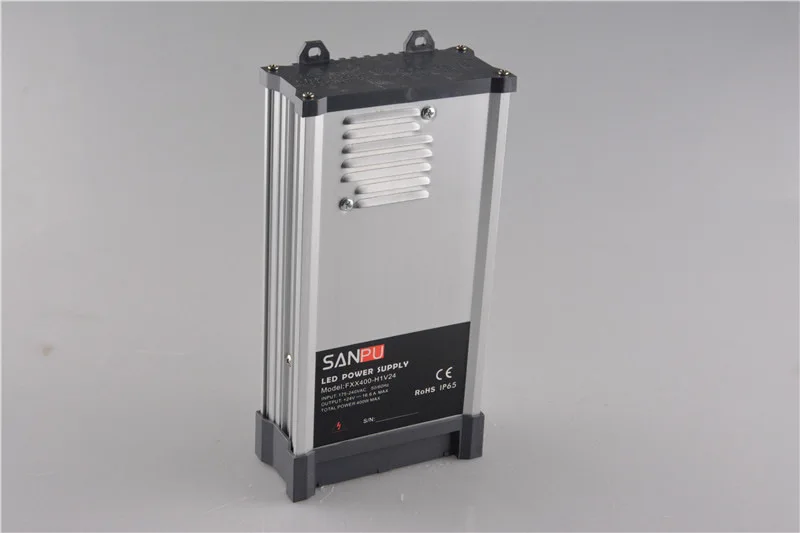 Sanpu smps светодиодные источники питания 400 W 24 V непромокаемые переключающие драйверы 220 V 230 V AC/DC трансформаторы для освещения полная загрузка контейнера оптом