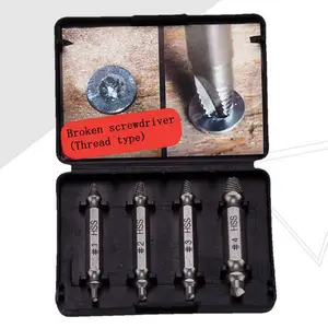 Набор направляющих сверл для извлечения сломанных болтов, 4 шт., двухсторонний экстрактор поврежденных болтов 1 #2 #3 #4 #
