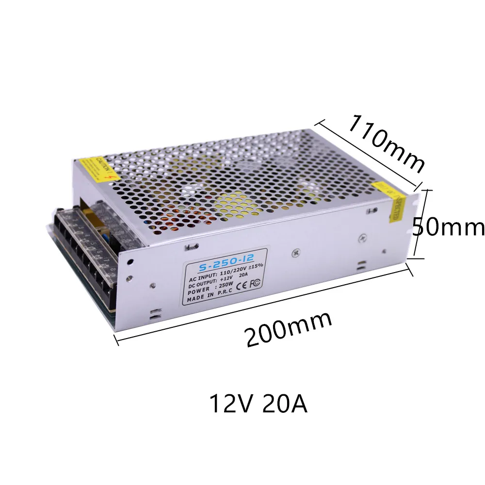 DC12V 1A 2A 3A 5A 8.5A 10A 15A 20A 30A светильник ing трансформаторы светодиодный драйвер Мощность адаптер для Светодиодные ленты светильник переключатель Питание
