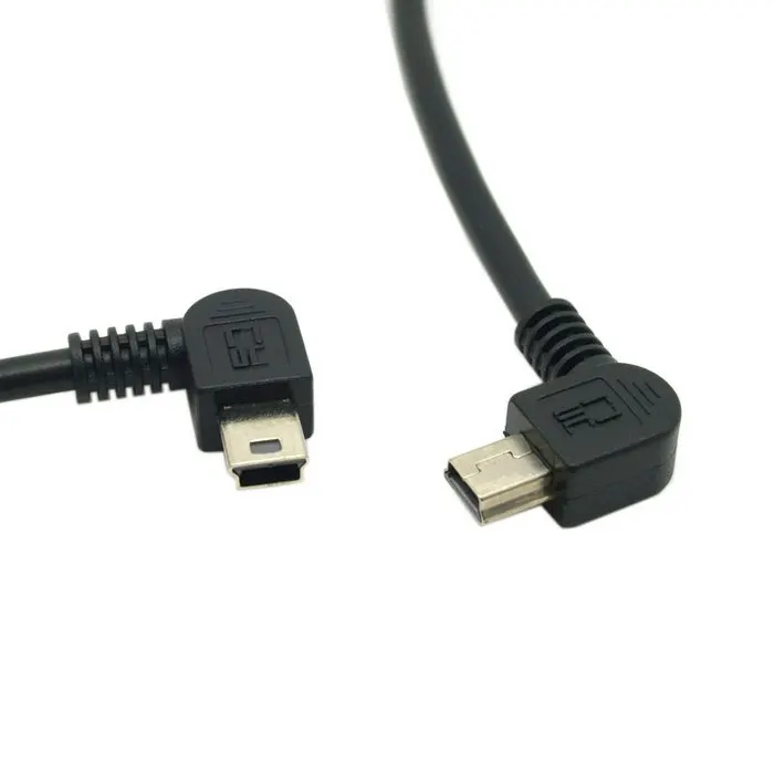 90 градусов левый и правый угловой мини-usb 5 Pin папа-мама удлинитель 0,3 м 30 см