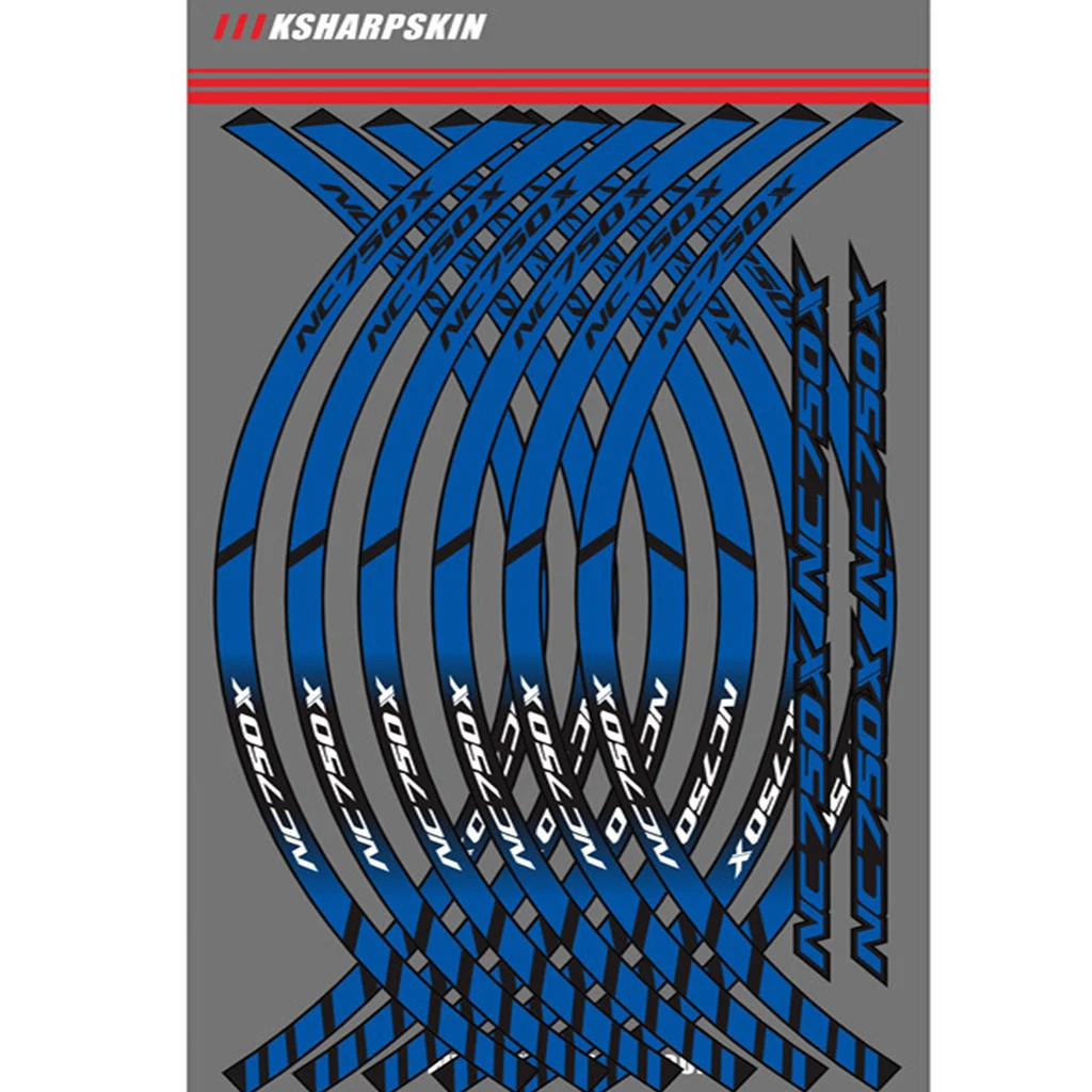 Motorcycle Wheel Rim Decals Wheel Reflective Stickers Stripes For Honda NC750X