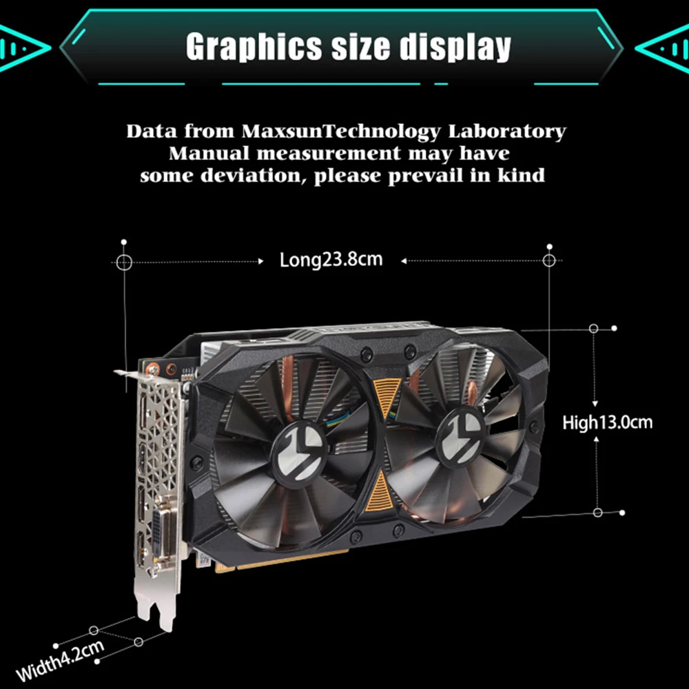 видеокарта MAXSUN PC rx 580 2048SP Big Mac plus 8G amd GDDR5 256bit 7000MHz 1168MHz PCI Express X16 3 0 14nm rx580|Видеокарты| |