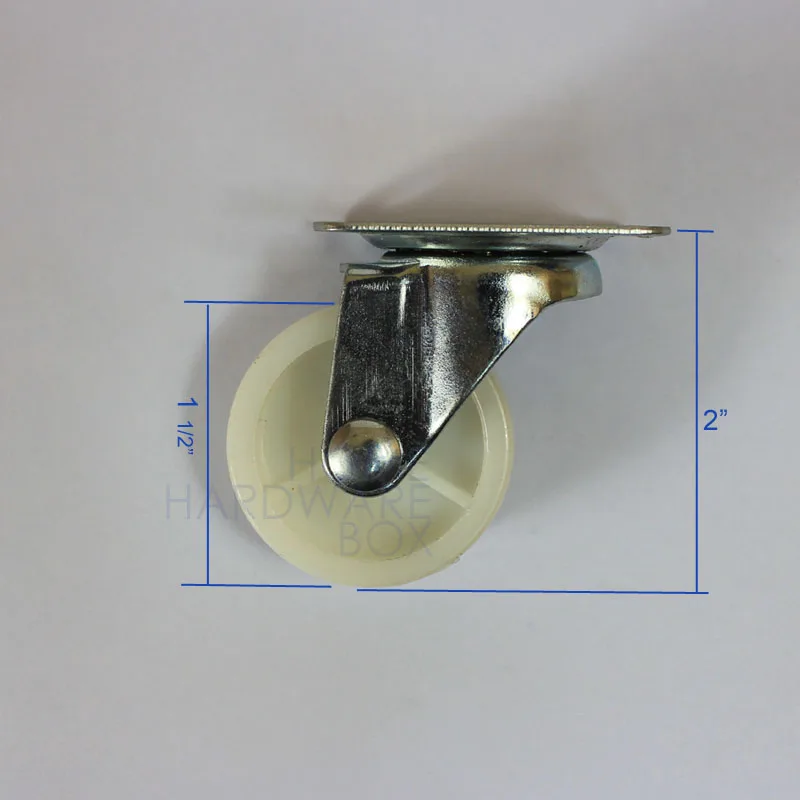 4 ball bearing swivel caster metal plate mount white plastic 40mm wheel | Обустройство дома
