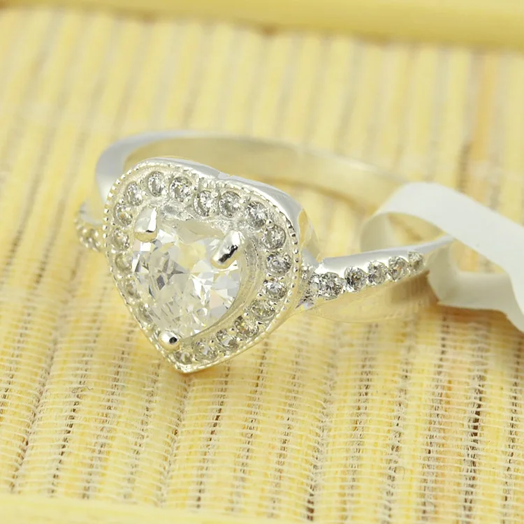 High quality Authentic 100% 990 Sterling Silver Rings With Crystal Fashion S990 Ring Jewelry For women&ampmen with certificate | Украшения