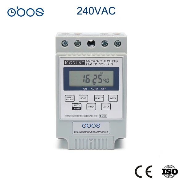 KG316T 50/60 Гц 240 в 25 А Стандартная с 10 раз включения/выключения день диапазон 1 минута