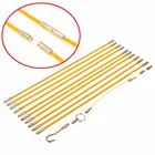 10 шт., набор стержней из стекловолокна с латунными коннекторами с резьбой, гибкое акриловое соединение, латунный крючок, ручные инструменты