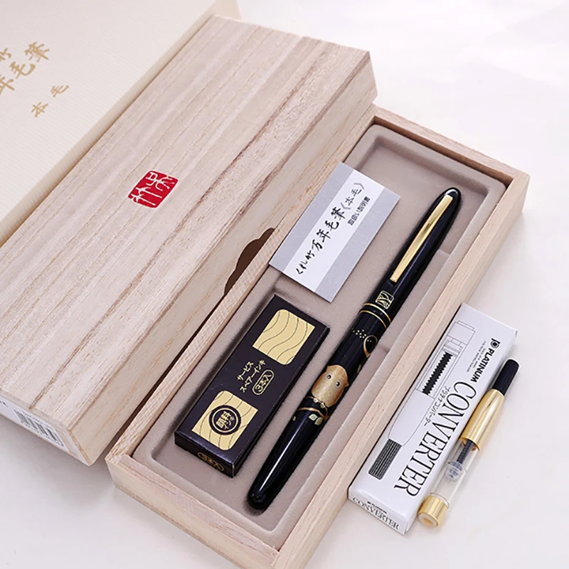 Kuretake Japan Maki-e мягкая блестящая шерсть ласки перо ручка-кисть для каллиграфии Сакура