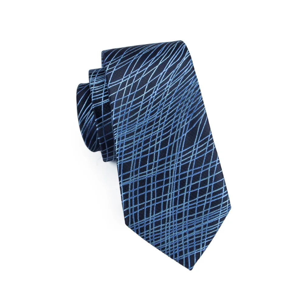 Мужской комплект из галстука и запонок голубого светильник бого цветов|silk tie|ties for