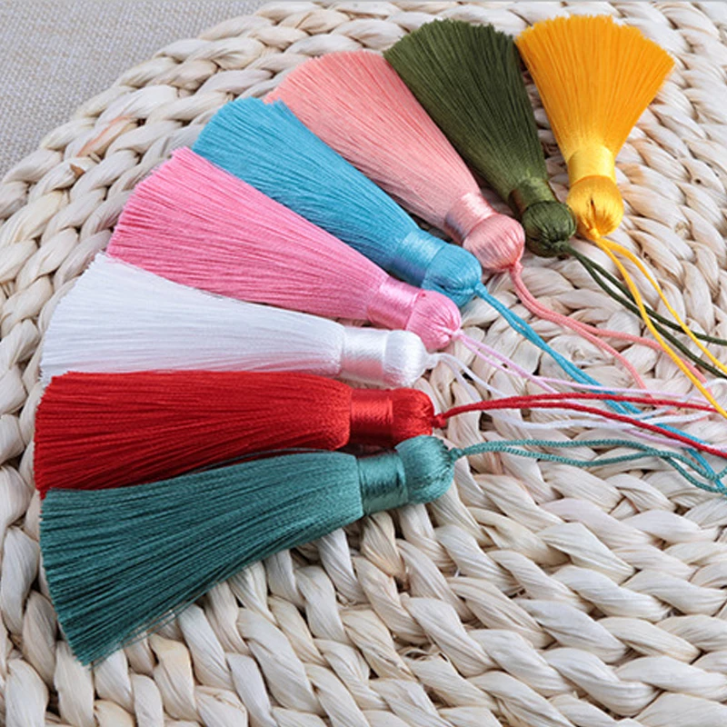 8 см длинная разноцветная кисточка из хлопка и шелка для сережек Очаровательная