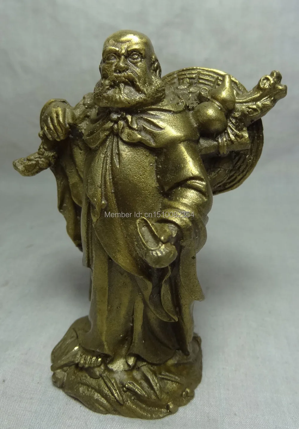 Китайский чистый латунный буддизм Архат Дхарма Бодхидхарма скульптура Будды