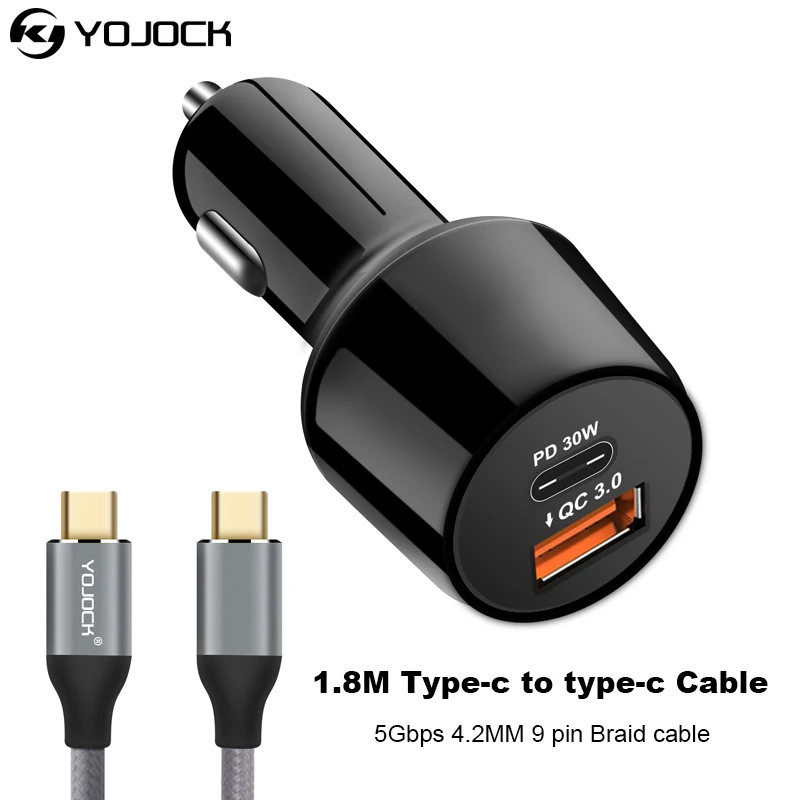 Двойной USB быстрое зарядное устройство для автомобиля 18 Вт Quick Charge 3 0 а так же 30 с