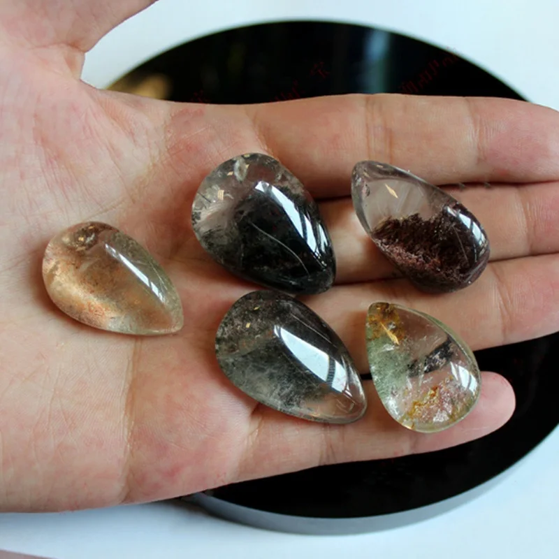 Натуральный камень Призрак с украшением в виде кристаллов em образца подвеска c