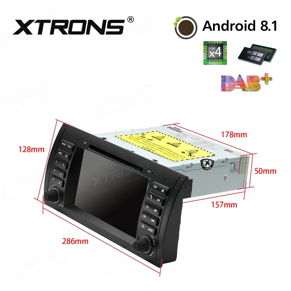 XTRONS 1 Din 7 &quotAndroid 8 автомобильный dvd плеер Радио RDS CAN шина OBD WIFI GPS для BMW X5 E53 1999 2000 2001