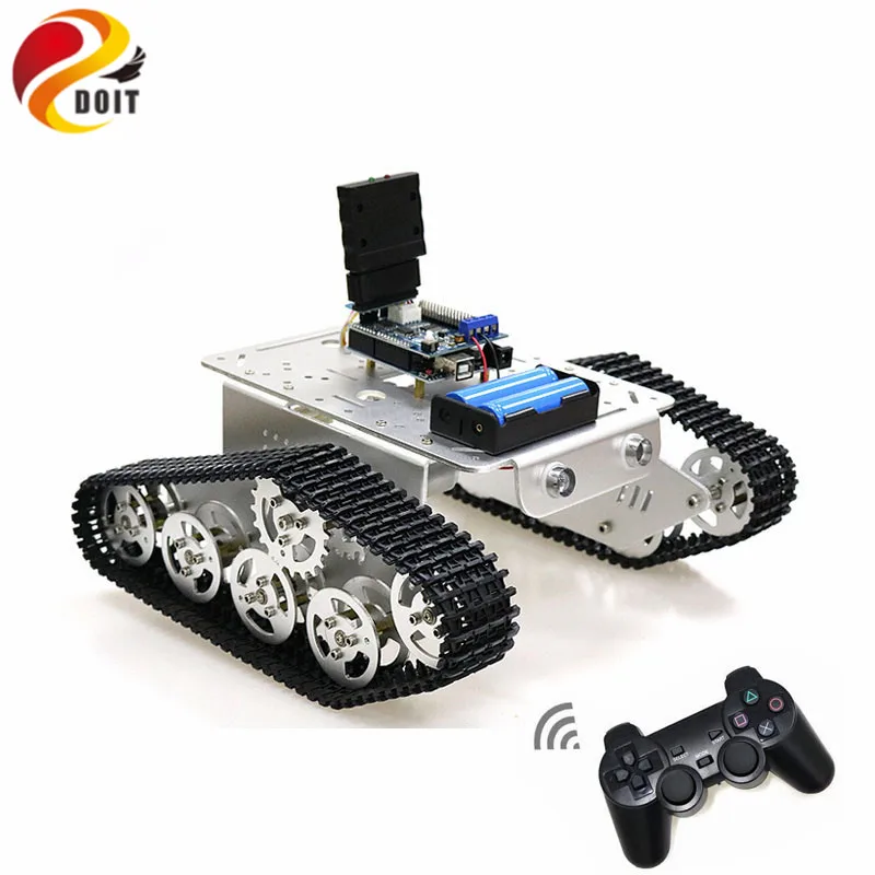 T300 ручка/Bluetooth/Wi-Fi RC управляемый робот-танк шасси автомобильный комплект для Arduino