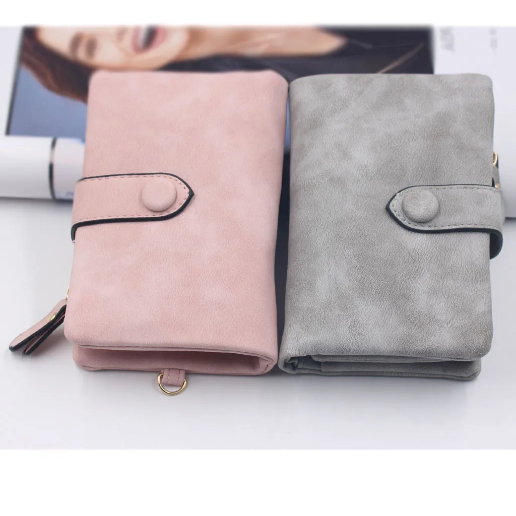 Aelicy/модные женские короткие кошельки из искусственной кожи с застежкой-защелкой, короткий кошелек-клатч, маленький матовый женский кошелек, женский кошелек