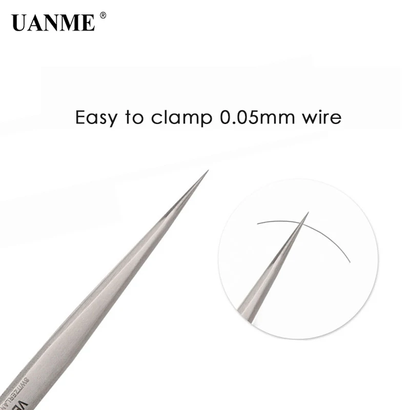 UANME 100% Genuine Vetus ST Series New HRC 30 Ultra Precision Stainless Tweezers Mink Eyelash Extensions Anti Acid | Инструменты