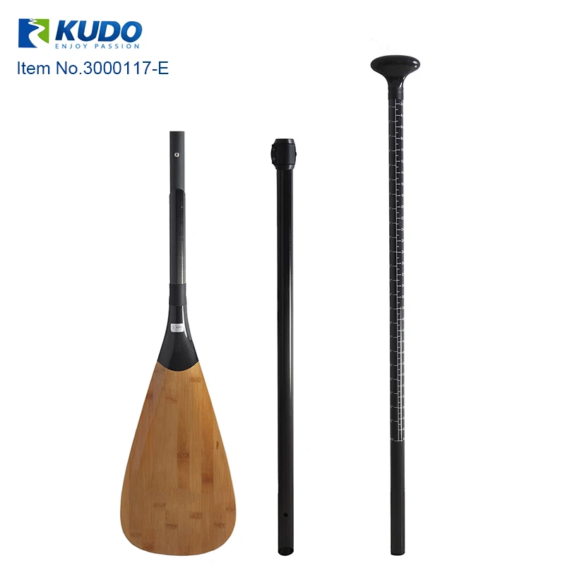 Высококачественное 3 компонентное весло из углеродного бамбука для SUP серфинга