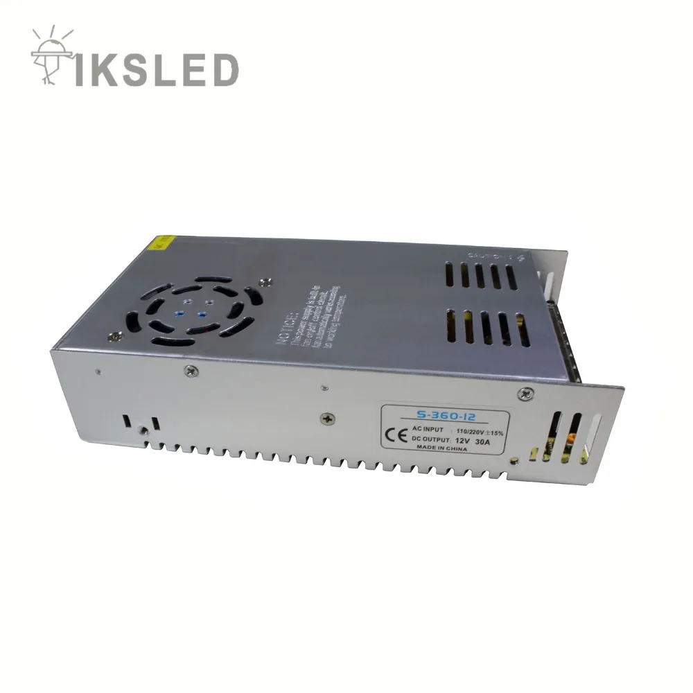 12 В 30 А источник питания 360 Вт адаптер в импульсный светодиодная полоса SM5050 SMD3528