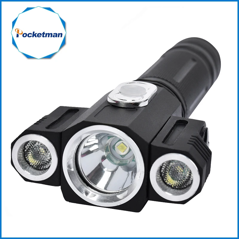 Высокое качество Тактический 3 светодиода вращающийся T6 + 2 * XPE светодиодный