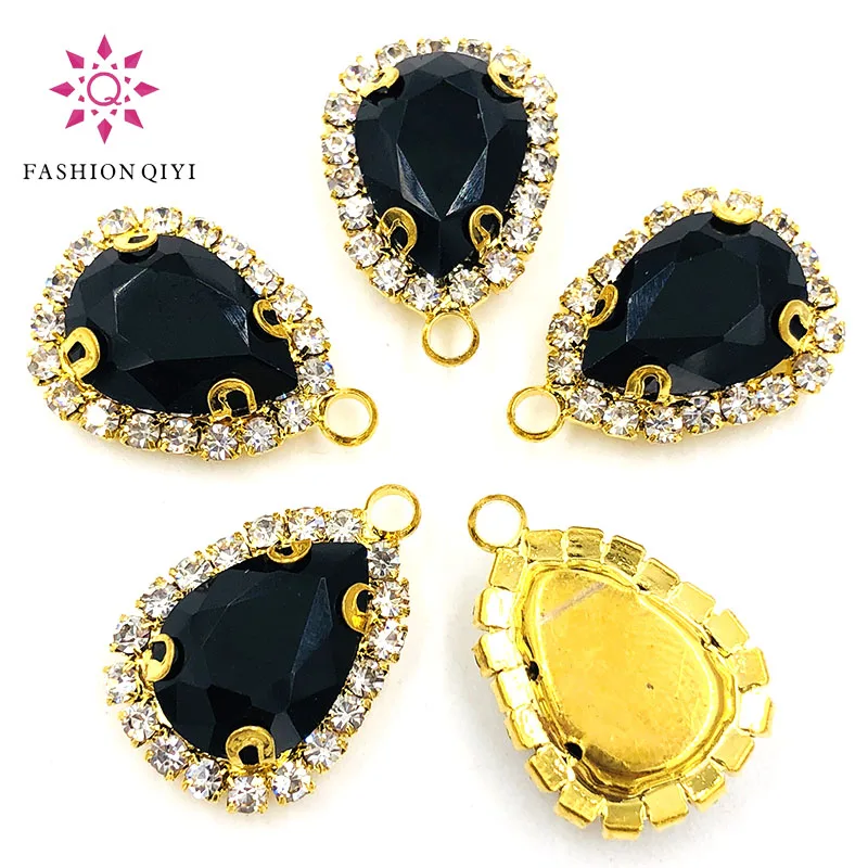 10 шт./упаковка, черные пуговицы в форме слезы, 10 х14 мм