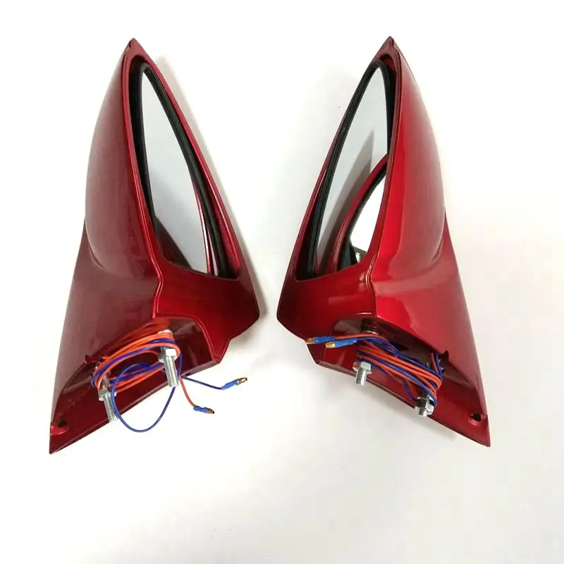 Short red Модифицированное мотоциклетное NMAX складное светодиодное боковое зеркало заднего вида зеркала заднего вида для yamaha nmax155 - Цвет: Short red