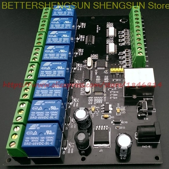 8 способ сети реле Ethernet/IP реле TCP/8 MODBUS в 8 из количества переключателя задержки PLC