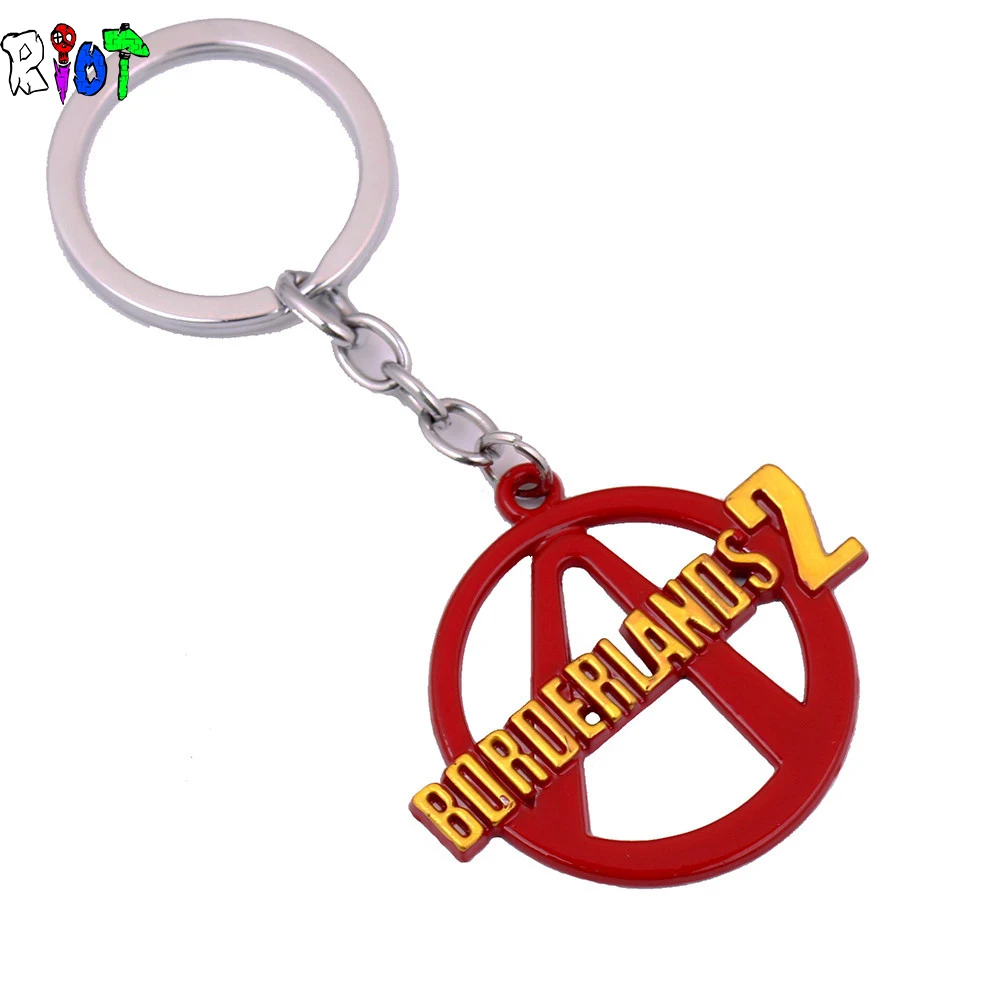 Игра borderland 2 кожаная цепочка ожерелье круглый красный желтый металлический