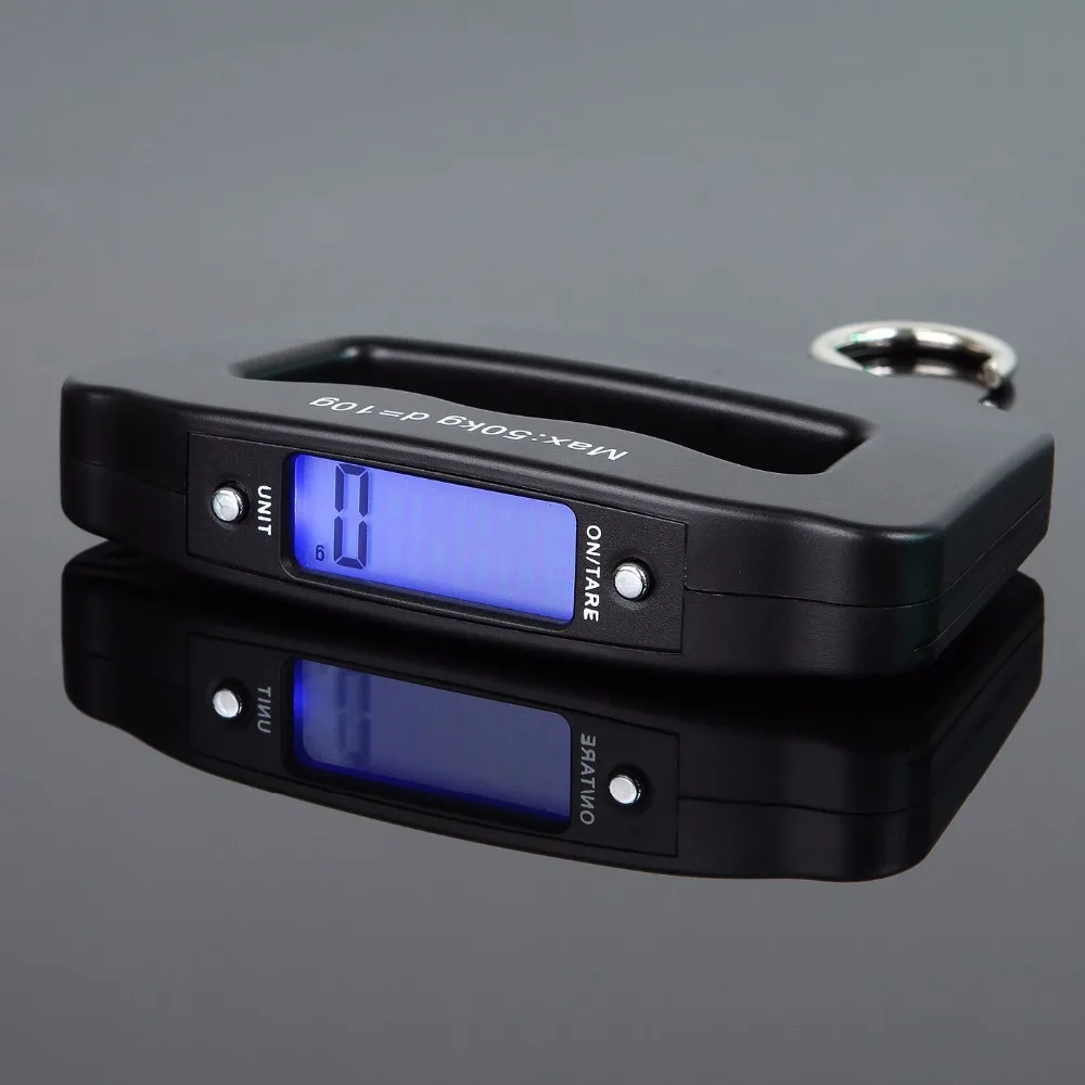 AUBIG Useful Portable 50kg LCD Display Digital Hanging Scales Electronic Weight Fishing Luggage Airport Market Hook | Инструменты