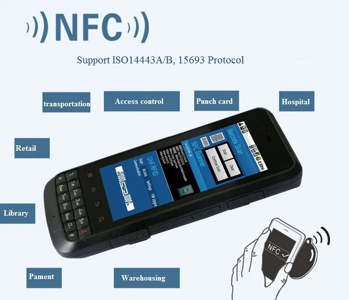 LS388T портативный промышленный кпк 13 56 МГц RFID NFC считыватель с WIFI Bluetooth GSM/3G - купить