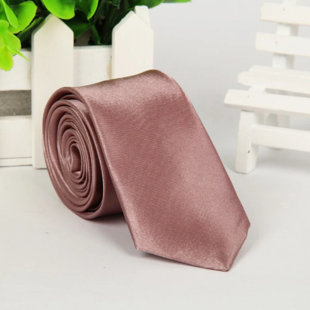 dark pink Высококачественный Одноцветный узкий галстук для мужчин s худой тонкий галстук на шею свадебные галстуки 5 см ширина галстуки мужские галстуки - Цвет: dark pink