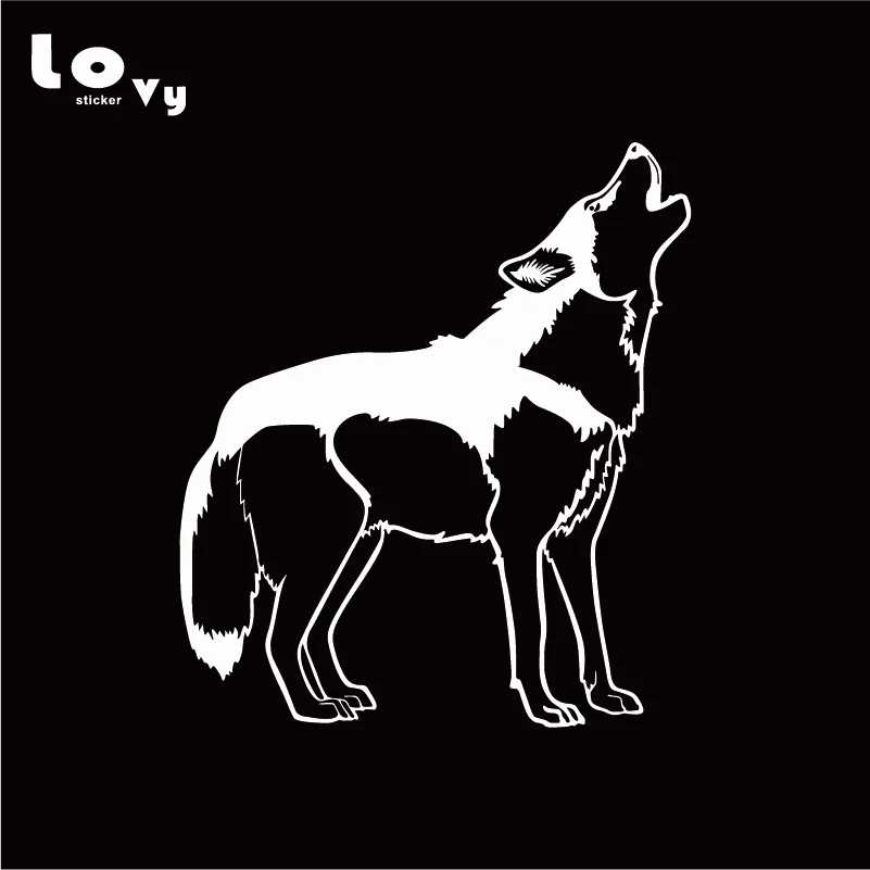 Howling Husky виниловая забавная наклейка для автомобилей мультяшная на автомобиль с