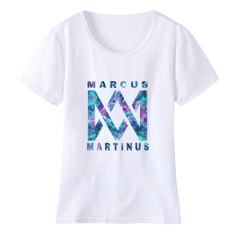 Женская футболка Marcus and Martinus с круглым вырезом и коротким рукавом Забавные