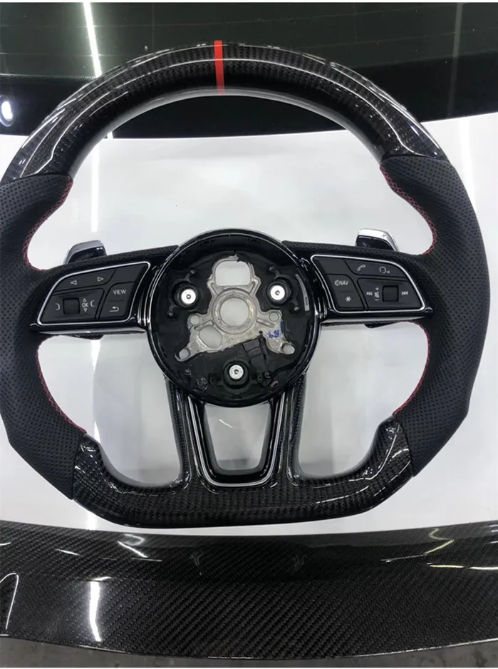 Руль из углеродного волокна для новой замены A3 A4 A5 S3 S4 S5 B9 2017 2018 2019|Наклейки на