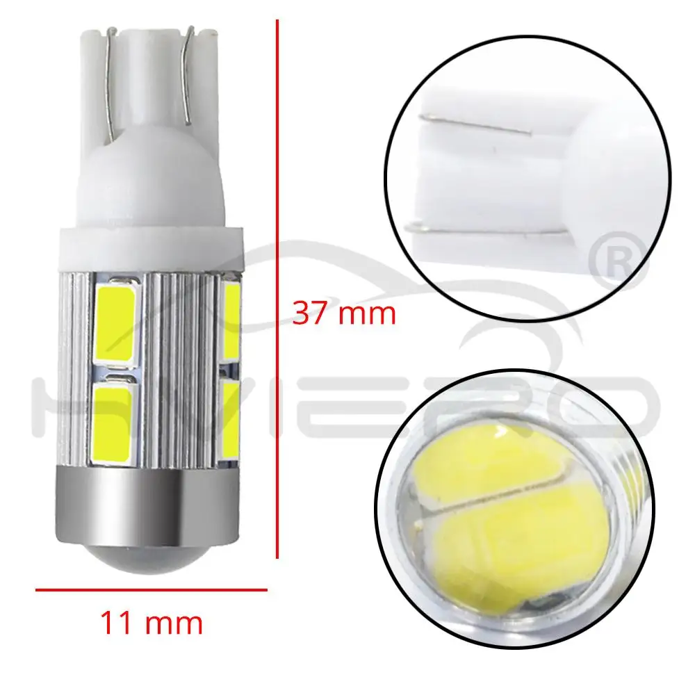 2X T10 W5W 194 168 DC 12v парковочная автомобильная лампа авто Led резервный сигнал поворота