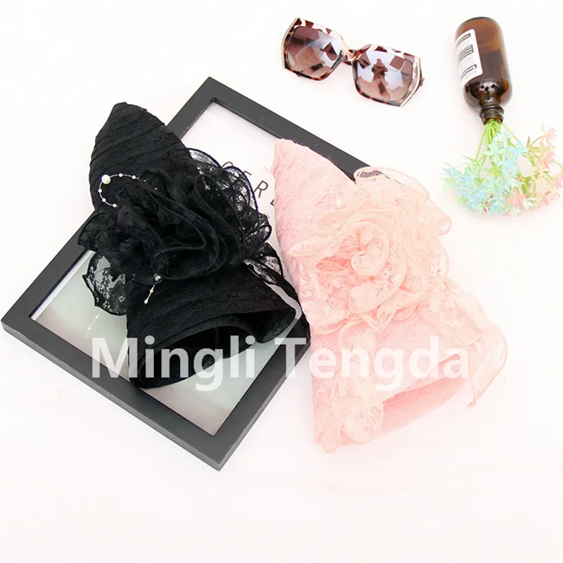 Элегантная Свадебная шляпка Mingli Tengda большая для невесты белый/светильник