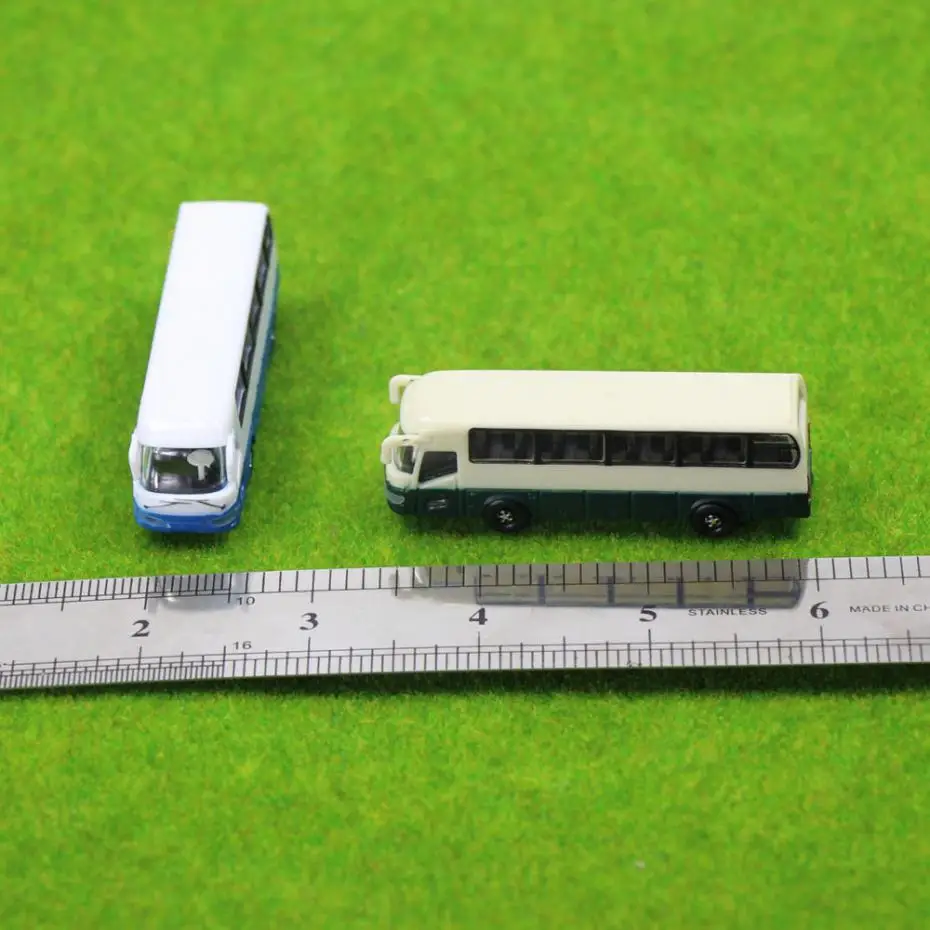 4pcs Model Cars Buses 1:150 N Scale Railway Layout Plastic NEW Free Shipping BS15001 railway modeling | Игрушки и хобби