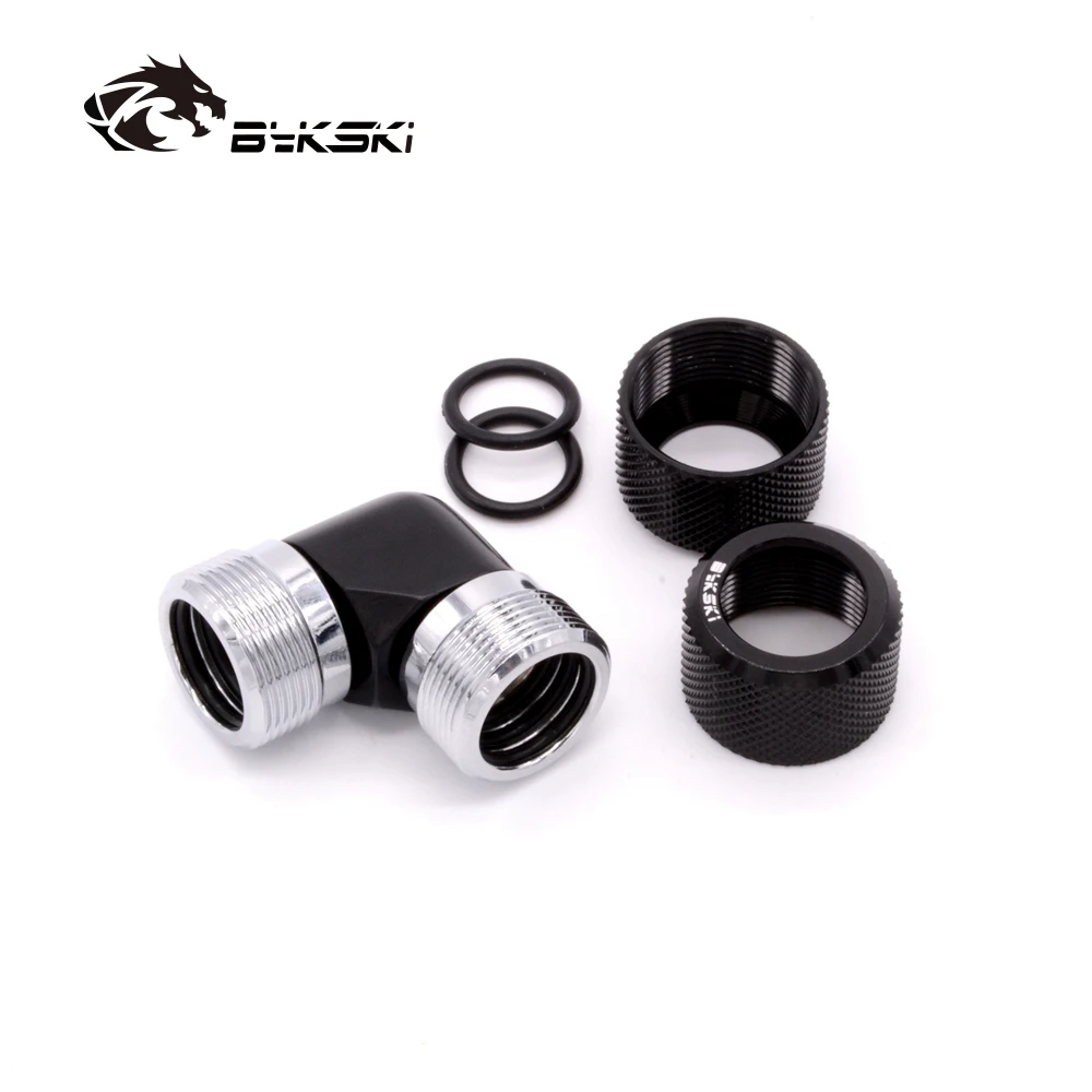 Bykski 90 градусов подходит для OD12mm/OD14mm/OD16mm PETG/акриловая жесткая трубка для ручного сжатия медный Фитинг Двойной интерфейс