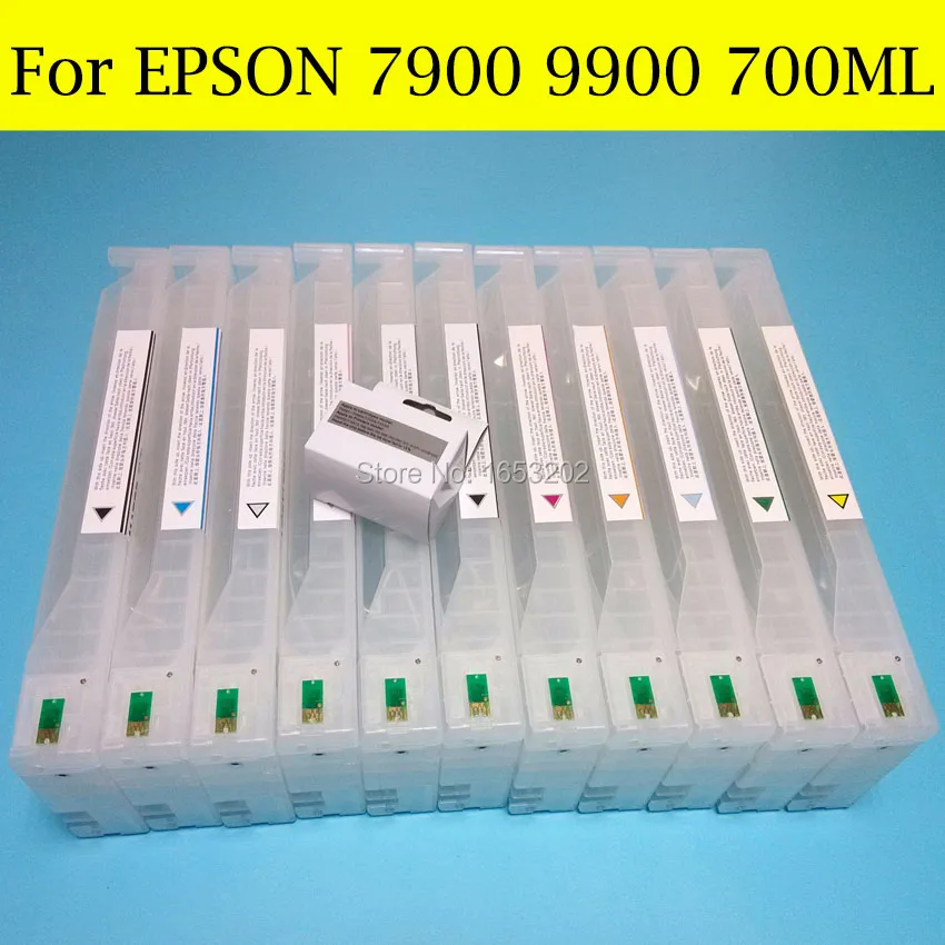 

11 шт./лот чернильные картриджи для Epson 7900 9900 принтер с чипом Resetter для Epson T6361 T636 T636A T636B
