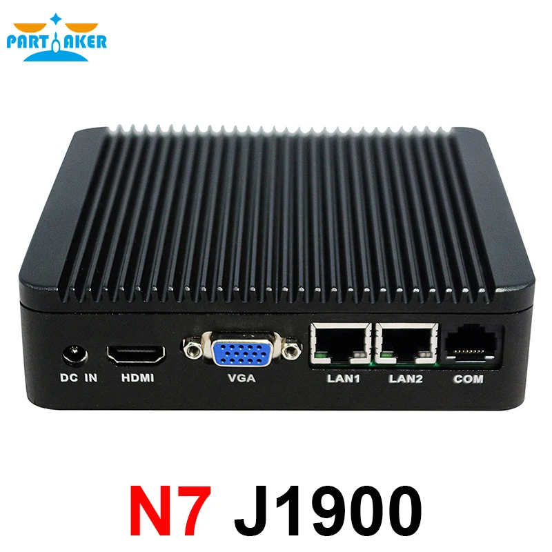 Partaker N7 Pure aluminum fanless Nano itx J1900 cheapest mini pc for office