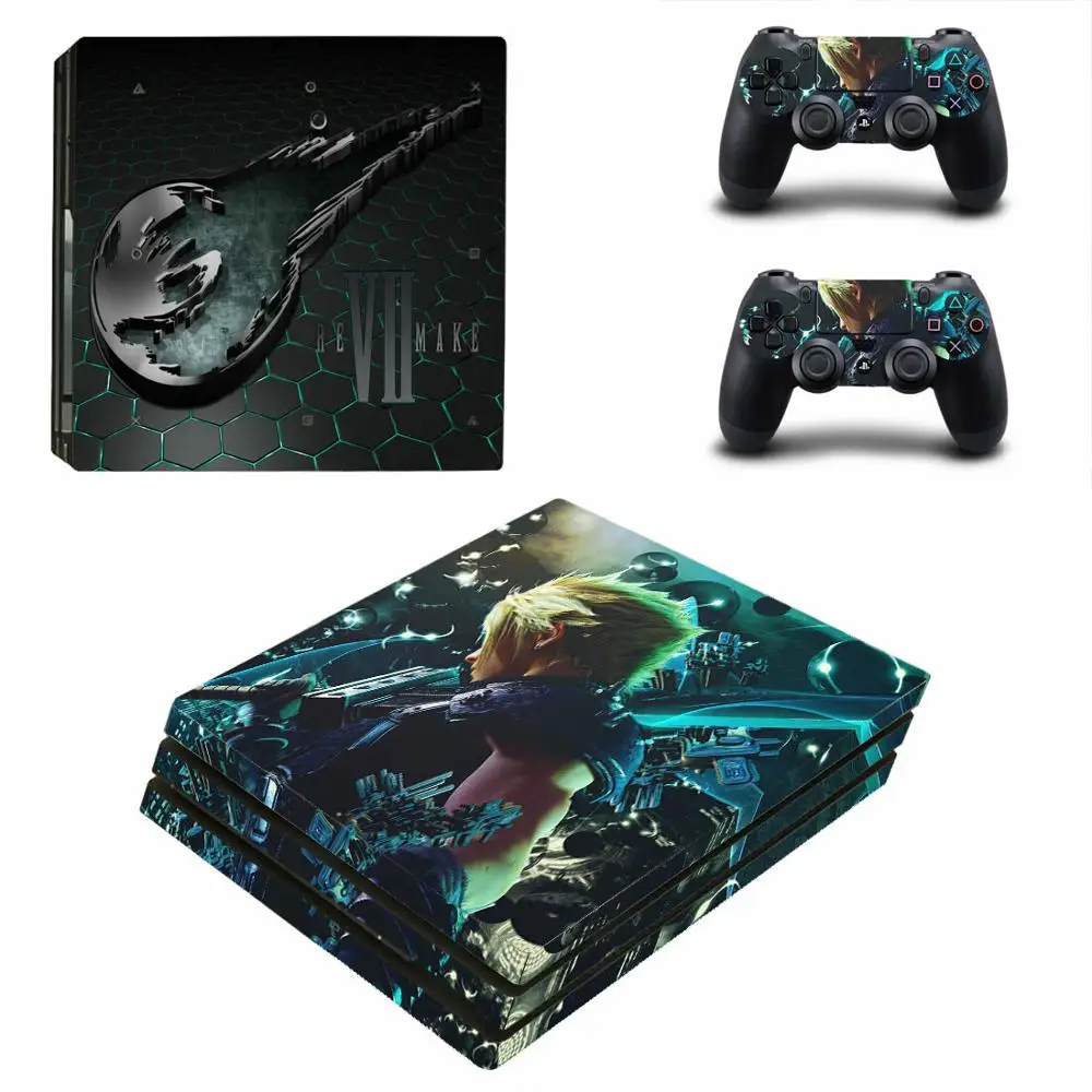 Final Fantasy VII 7 наряд в стиле известных брендов PS4 Pro кожи Стикеры наклейка для Игровые