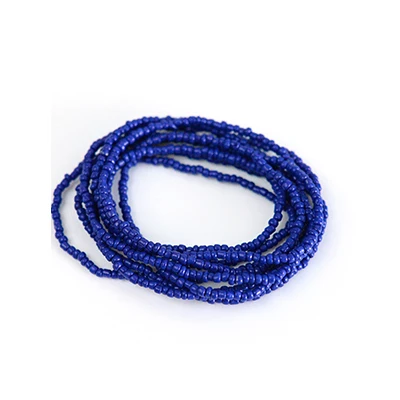 royal blue Bojiu простой бисер браслеты для женщин богемное Стекло Модные эластичные женские браслеты красочные модные ювелирные изделия BC98 - Окраска металла: royal blue