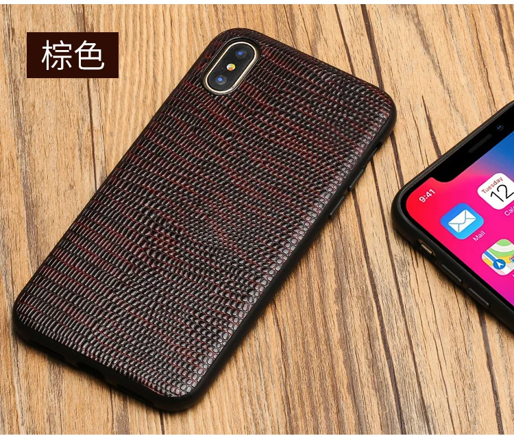 Чехол для телефона из натуральной кожи для iPhone 11 X, чехол с текстурой ящерицы, Мягкий защитный чехол для 6 6S 6P 6SP 7 7P 8 8P Plus