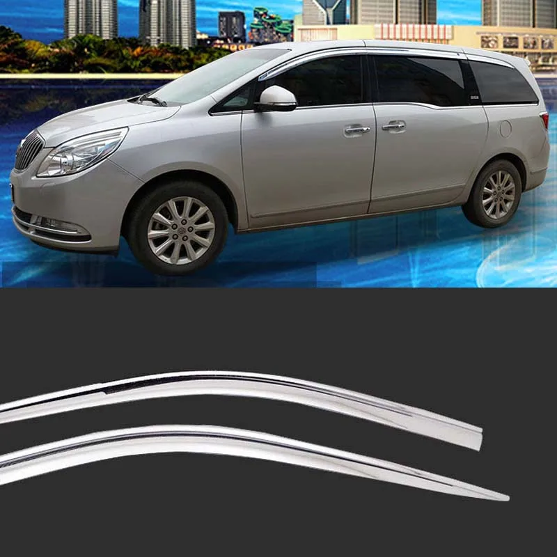 1 комплект новый хромированный козырек от солнца и дождя для Buick GL8 2014 2018|Навесы